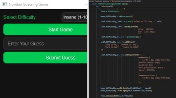 Simple Number Guessing game in Python with PyQt5 GUI