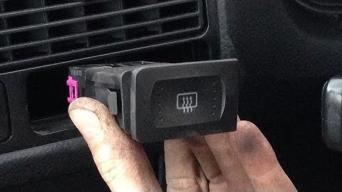 VW Golf MK4 - how to remove/replace rear screen demister switch