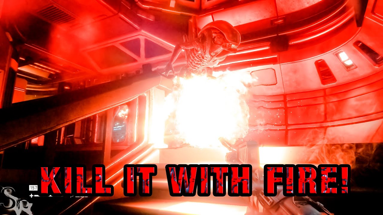 Alien vs Flamethrower | Alien: Isolation (PC) - YouTube