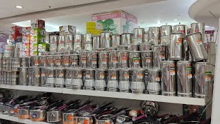 T.Nagar Saravana Stores Kitchen Stainless Steel Organisers, Utensils,Oil Containers Home Need Items