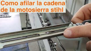 Afilado sobre guía para cadenas de motosierra