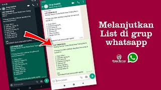 Cara Melanjutkan List Pesan di WA ( Whatsapp )