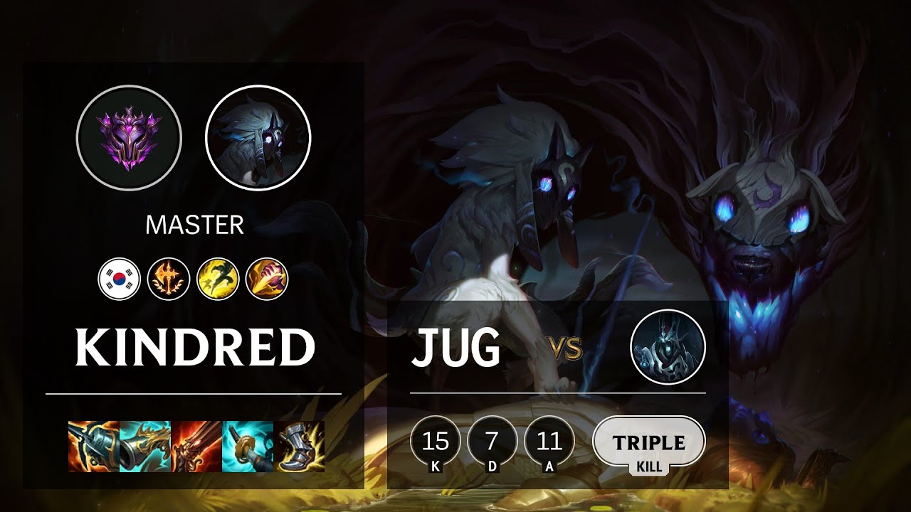 Kindred Jungle vs Karthus - KR Master Patch 11.7