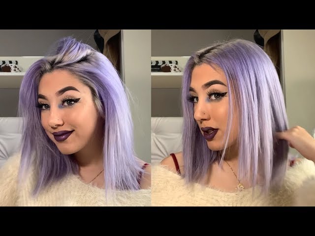 I dyed my hair with purple shampoo, because - YouTube