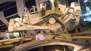 Caterpillar D8 loading at construction site