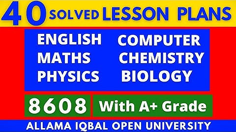 8608| 40 Solved Lesson plans|How to write B.ed 8608 lesson plan#lessonplan #b.ed8608@waqarhaider1