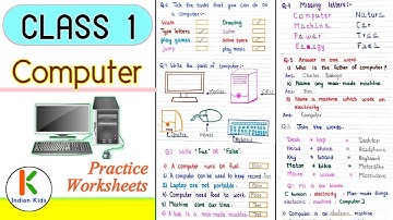 Class 1 Computer | Class 1 Computer Worksheet | Computer Worksheets for Class 1 | Indian kids