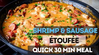 Shrimp and Sausage Étoufée: Easy recipe for beginners in 30 minutes