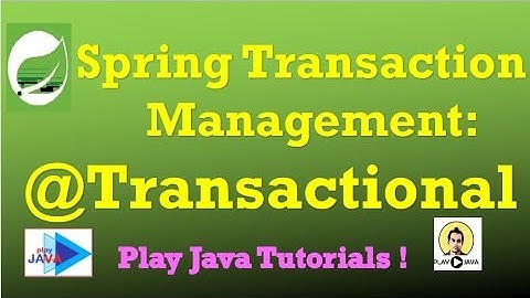 Transaction Management In Spring : Annotation Based Using @Transaction