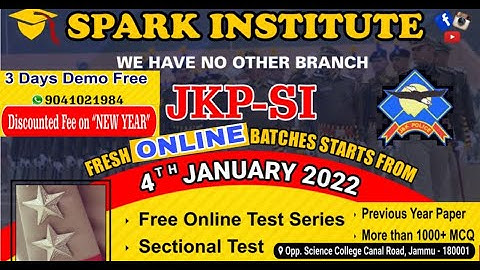 SYLLABUS DISCUSSION OF JKP-SI 2022 ONLINE BATCH ||HOW TO BUY JKP SI ONLINE TEST SERIES +SECTION TEST