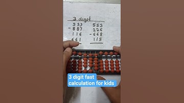 #abacus 3 digit sums #mental math 3 digit addition and subtraction fast calculation for kids