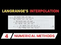 lagrange's interpolation || Numerical methods