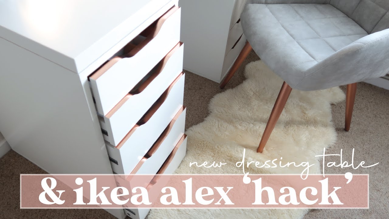 IKEA ALEX DRAWERS HACK | New Table Setup - YouTube
