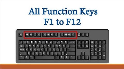 Computer Function Key Uses F1 to F12 in Bangla | ফাংশন কি এর কাজ