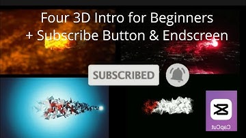 Four 3D Intro for YouTube Beginners II Green Screen Subscribe Button II Simple Endscreen