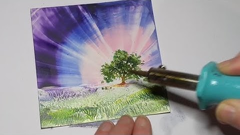 Time-Lapse encaustic wax landscape painting 💕