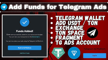 How to Add USDT/TON for Running TELEGRAM ADS | How to Add Fund to Run Telegram Ads?