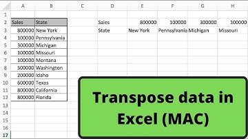 Tranpose data in Excel (MAC)