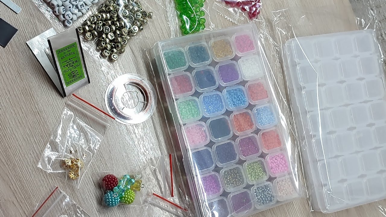 распаковка посылки с озон с бисером📿