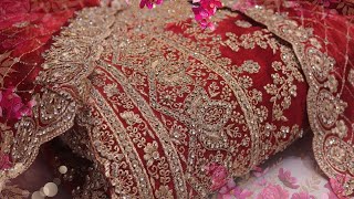 ARNG-4055 “The Turkish Red” Vol 5 Premium Designer Saree||Barbari Fabric||Golden Zari||Stones