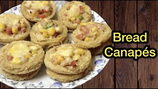 Bread Canapes Recipe || Easy Bread Snack Recipe