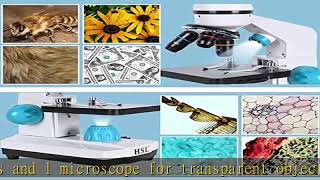 HSL Microscope for Kids,40X-2000X monocular Microscopes for Adults Students Beginner with LAD Set,D