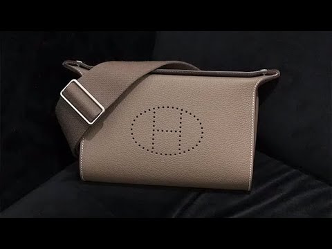 HERMES ヴィドポッシュ トゴ エトゥープ シルバー金具 - YouTube