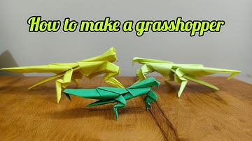 How to make a grasshopper with paper || #grasshopper #papercrafts