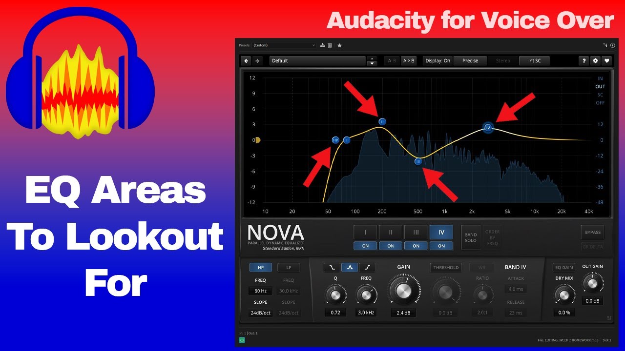 EQ Areas To Lookout For Inside Audacity
