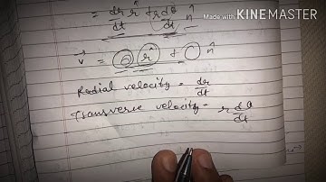 Radial and transverse velocity and acceleration by vector method || Motion along a plane curve