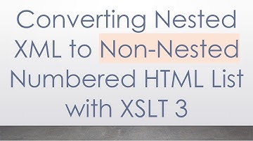 Converting Nested XML to Non-Nested Numbered HTML List with XSLT 3