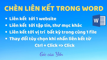 Cách chèn liên kết trong word | Cách tạo liên kết trong word | Góc của Yến