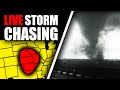 Live storm chasing major tornado outbreak across oklahoma and kansas