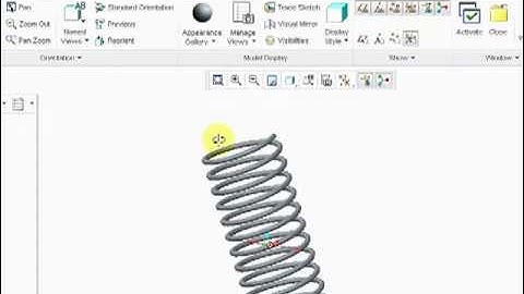 How to create helical Spring in Creo parametric