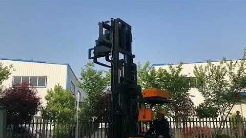 3 way forklift VAN Electric pallet stacker Seated with left-right side shift