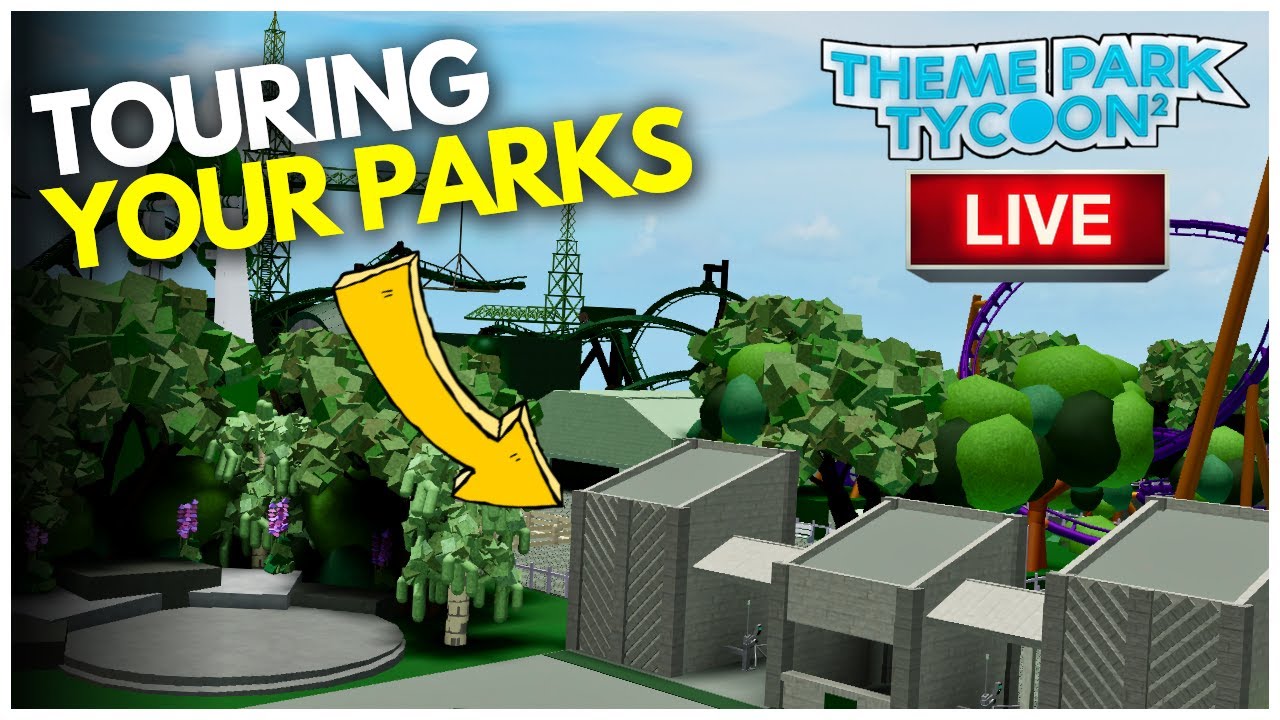 🔴LIVE Touring Your Theme Parks in Theme Park Tycoon 2 | Livestream #92🔴 ...