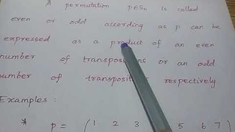 odd permutation, even permutation of group in tamil