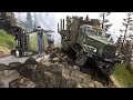 КрАз 255 спешит помочь опрокинутому на бок ЗИЛу 131. Карта "Холм". Spintires