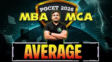 PGCET - MBA  / MCA 2026 | Quant | Averages  | PART-2 #pgcetexam2026
