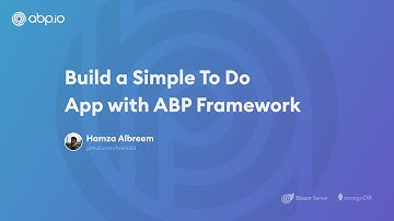 Build a Simple To Do App with ABP Framework [Single Layer + Blazor Server + MongoDb]