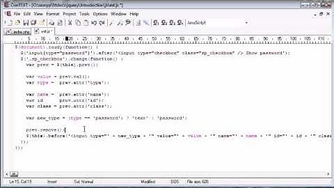 jQuery Tutorial   198   Show hide password in field