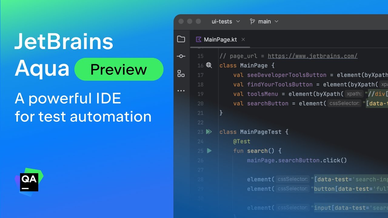 Introducing Aqua - A Powerful IDE for Test Automation by JetBrains!Check out the Aqua product page: https://jb.gg/AquaProductPageYou can download the latest ...