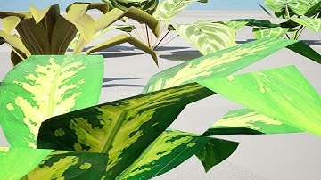 Game-Ready Tropical Plants & Foliage Collection 3d animation with unreal engine