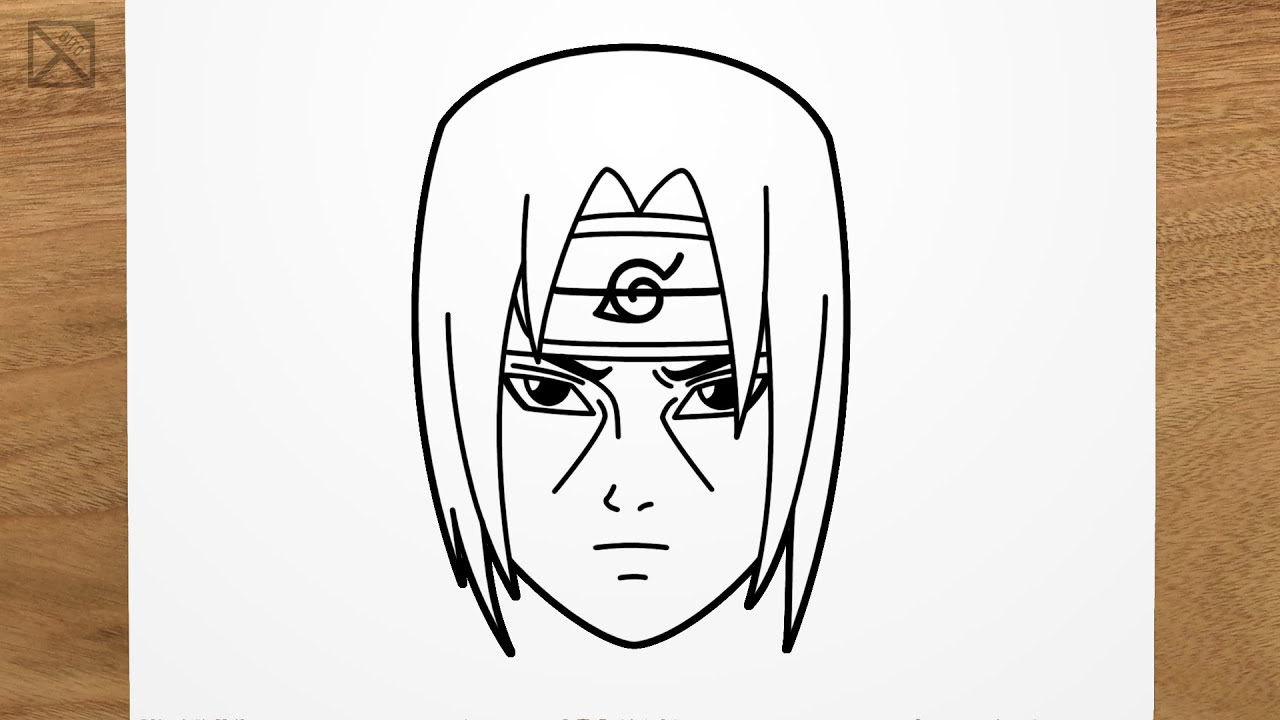 How to Draw Itachi Uchiha from Naruto (Naruto) Step by Step