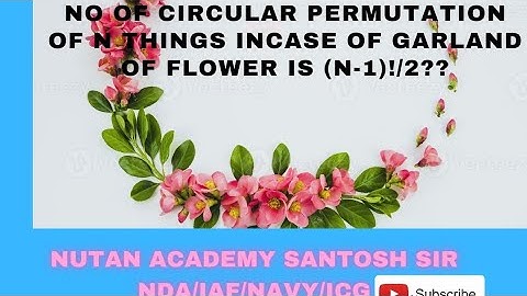 Necklace or garland concept.circular Permutation class 11 Mathematics