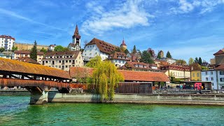 Lucerne, Switzerland walking tour 4K  The most beautiful Swiss cities