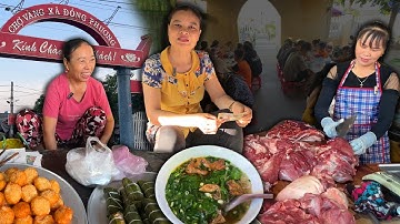 Chợ quê độc đáo, đến chợ Vàng Thái Bình toàn món ngon