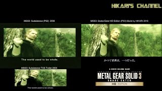 MGS3 Sub PS2 TGS 2005 Trailer Remake & Compare by HIKARI