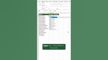 Extract First & Last Names Instantly! Use TEXTSPLIT in Excel!
