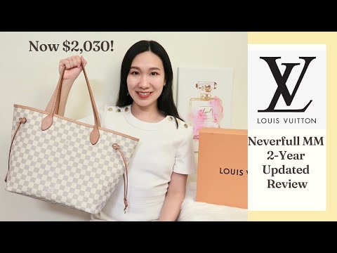 LV DAMIER AZUR NEVERFULL MM 2-YEAR UPDATED REVIEW: WIMB, WEAR & TEAR, PROS  & CONS, IS IT WORTH IT? 